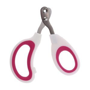 Durable Single Hole Pet Nail Clippers for Dog for Cat White Rose Red